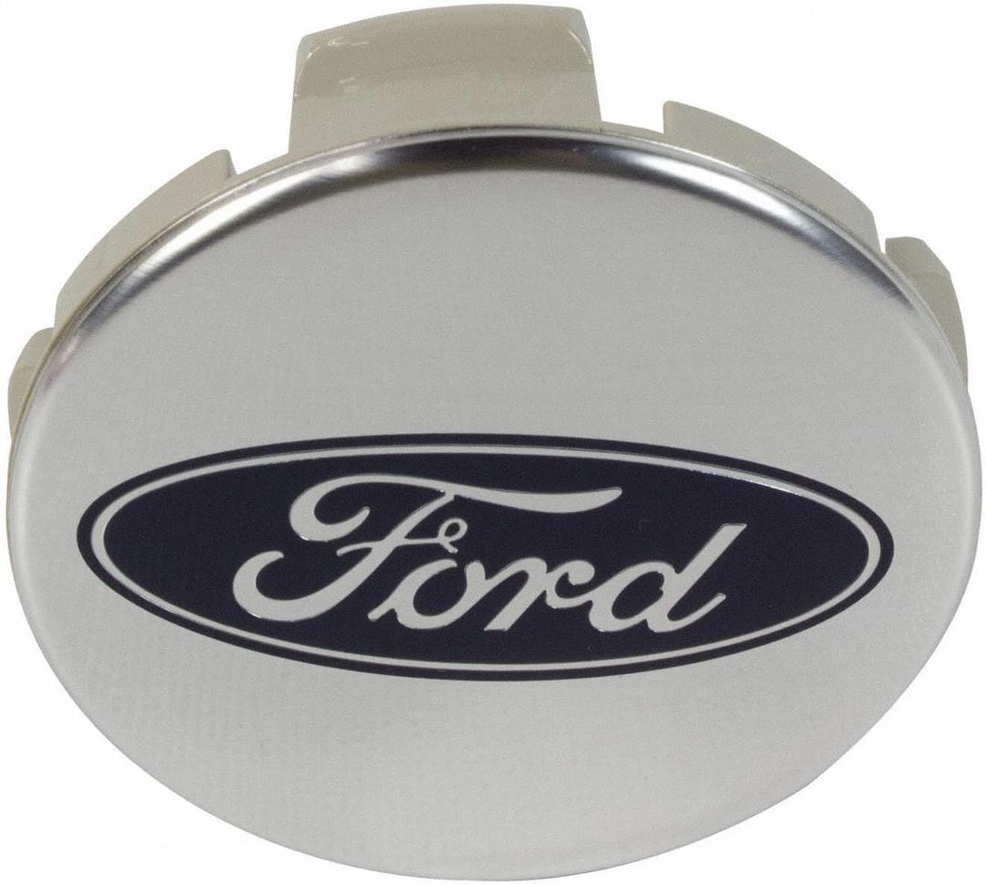 Ford 2015-2025 OEM Genuine 2.5in Diameter Chrome Center Cap with Blue Oval Ford Logo FL3Z-1130-K