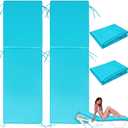 2 Pcs Waterproof Chaise Lounge Cushion Cover Outdoor (Not Includes Cushion) 72 x 21 x 3 Inch Chair Cushion Replacement Cover Chaise Cushion Slipcover with Zipper Ties (Sky Blue)