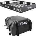 TANX 51" x 36" x 5" Roof Rack Cargo Carrier Basket with Waterproof Bag, Rooftop Cargo Carrier with Cargo Net & Ratchet Straps, Heavy Duty Roof Basket for SUV Truck, Hitch Cargo Carrier