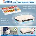 Chilled Portable Snackle Box Container, Beach Essentials for Summer, Divided Serving Tray with Reusable Ice Pack & Insulated Bag, Snack Containers for Road Trip Charcuterie Snack Picnic