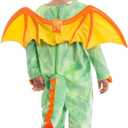 Spooktacular Creations Halloween Toddler Dragon Costume, Dinosaur Costume kids with Wings for Baby Halloween Dress Up Party (Green)