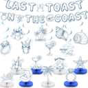 Last Toast on the Coast Bachelorette Party Decorations Beach Theme Banners Hanging Swirls Honeycomb Centerpieces for Blue Bachelorette Coastal Summer Bridal Shower Bride to Be Wedding Party Supplies