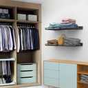 Wall Mounted Storage Shelf for Garage, 2 Pack Metal Shelf Rack