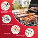19.5''D x 25.8''W Grill Grates Replacement for Nexgrill 4 Burner 720-0830H，Silver Stainless Steel Grill Grate for Nexgrill 720-0830D, 720-0958A,2Pack Grill Grates for Nexgrill 720-0697E,720-