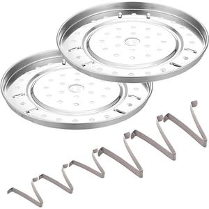 Steaming Rack 6.9 Inch Pressure Canner Rack Stainless Steel Food Steam Basket with 3 Short and 3 Tall Detachable Legs for Cooking,Toast,Bread,Salad,Baking (6.9"/175mm) (2-3/4" Height)