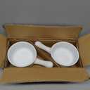 LE TAUCI Soup Bowls with Handle, 15 Oz Ceramic French Onion Soup Bowls, Large Soup Crocks Oven Safe for Stew, Onion, Soup, Chilli, Set of 4, White