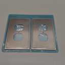 Henne Bery Soft Modern Decorative Wall Plate Switch Plate Outlet Cover (Single Duplex 2PK, Satin Nickel)