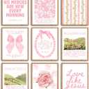 2 x Losyze Trendy Christian Wall Art Bundle Gallery Wall Set Pink Coquette Home Decor Art 8 X 10 Inch (UNFRAMED) (Yellow)