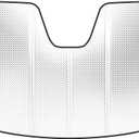 Windshield Sun Shade for Mazda 3 2019-2024. Reflective Aluminum Film Front Window Sunshade - BLAZBLOCK (Shiny Silver (Classic))