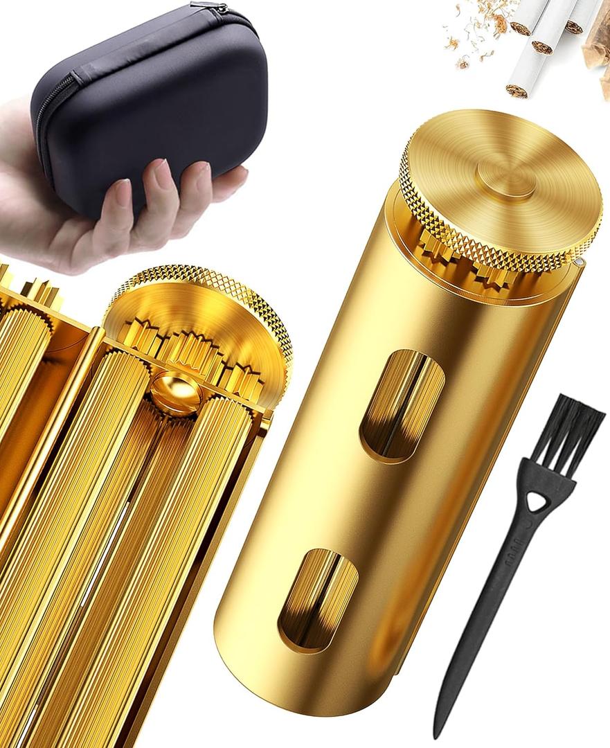 Vintage Za Roller, Za Wheel Roller, 2025 New Pure Copper Roller Machine, Solid Brass Roller, Use with 70 mm Papers, Elegant and Luxurious Roller for Men and Women