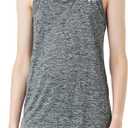 Under Armour Women's Tech Twist Tank Top (Medium, Black/ Metallic Silver)