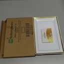 Restaurantware Moderna 9.5 x 6.3 Inch Premium Disposable Plates 10 Rectangular Plastic Plates For Parties - Gold-Rimmed Durable White Plastic Dinner Plates For Warm And Cold Foods