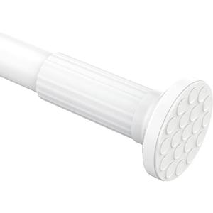 Tension Curtain Rod 51-165In(4.25-13.75Ft), Extra Long Outdoor Curtain Rod No Drilling for Window or Bathroom Patio, Adjustable Spring Shower Rod, Easy to Install Never Rust, Rod Diameter 1.26In-White