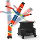 Inflatable Tube Man with Blower Fan 12 inch, 10 ft Wacky Soccer Men Inflatable Tube Guy for World Cup Decorations/Commercial Activities/Outdoor Decoration