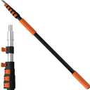 LAANPOLE Telescoping Pole, 5-24FT Aluminum Extension Pole(30FT Reach), Multi-Purpose Paint Roller for Painting, Dusting and Cleaning