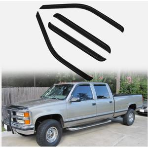 Window Visor Vent Rain Shades Deflectors For 92-00 Chevy/GMC C/K 1500 Crew Cab (1 Set)