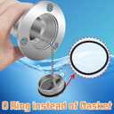 Boltigen 1-1/2"(38mm) Boat Gas/Fuel Deck Fill/Filler with Keyless Cap1.5inch Stainless Steel Deck Filler Marine Hardware for Boat, Yacht, Caravan, Mirror- Polished Head