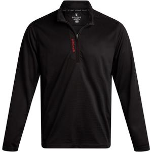 Spyder Mens Quarter Zip Pullover - Lightweight Fleece Quarter Zip Mens Pullover UPF 30 Athletic Moisture Wicking Sweatshirt (Medium, Black)