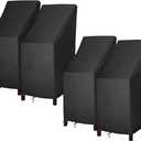 Stackable Patio Chair Covers for Outdoor Furniture, Outdoor Chair Covers Waterproof, 600D Heavy Duty Lawn Outside Barstool Covers,Fits for 4-6 Stackable Dining Chairs,27"Lx27"Wx49"H, 4 Pack