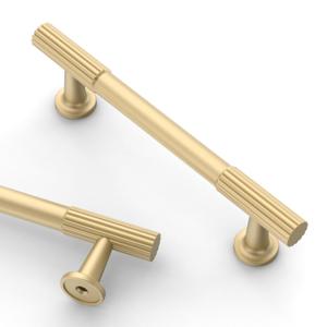 Asidrama 9 Pack 3 Inch(76mm) Brushed Gold Cabinet pulls Kitchen Cabinet Handles, Cabinet Pulls Kitchen Cabinet Hardware for Cupboard Drawer Pulls