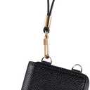 Crossbody Zipper Wallet Phone Case for iPhone 14 Pro, Premium Vegan Leather RFID Blocking Card Slot Holder Case with Removable Crossbody/Wrist Strap-Black