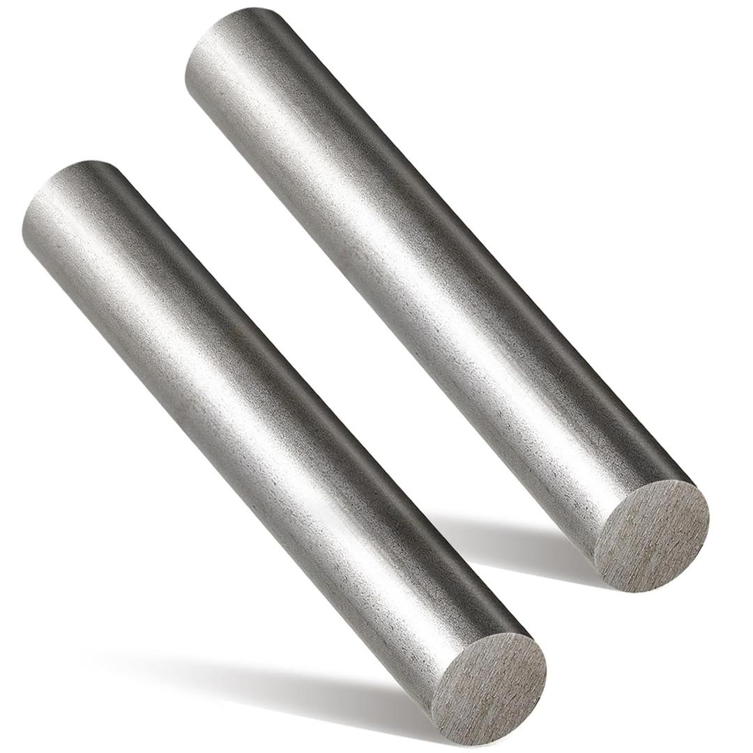 Gisafai 2 Pcs 3/4" Diameter Carbon Steel Round Rod Bar 6" Length Solid Hot Rolled A36 Mild Applied Gear Shaft DIY Models Metal Working for Machining Fabrication