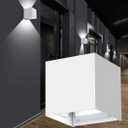 ledmo LED Up and Down Outdoor Wall Sconces White 6000K 20W High Power Aluminum Anti-Rust Exterior Light Fixture IP65 Waterproof Adjustable Light Beam 1800LM for House Home Patio Garage 1 Pack