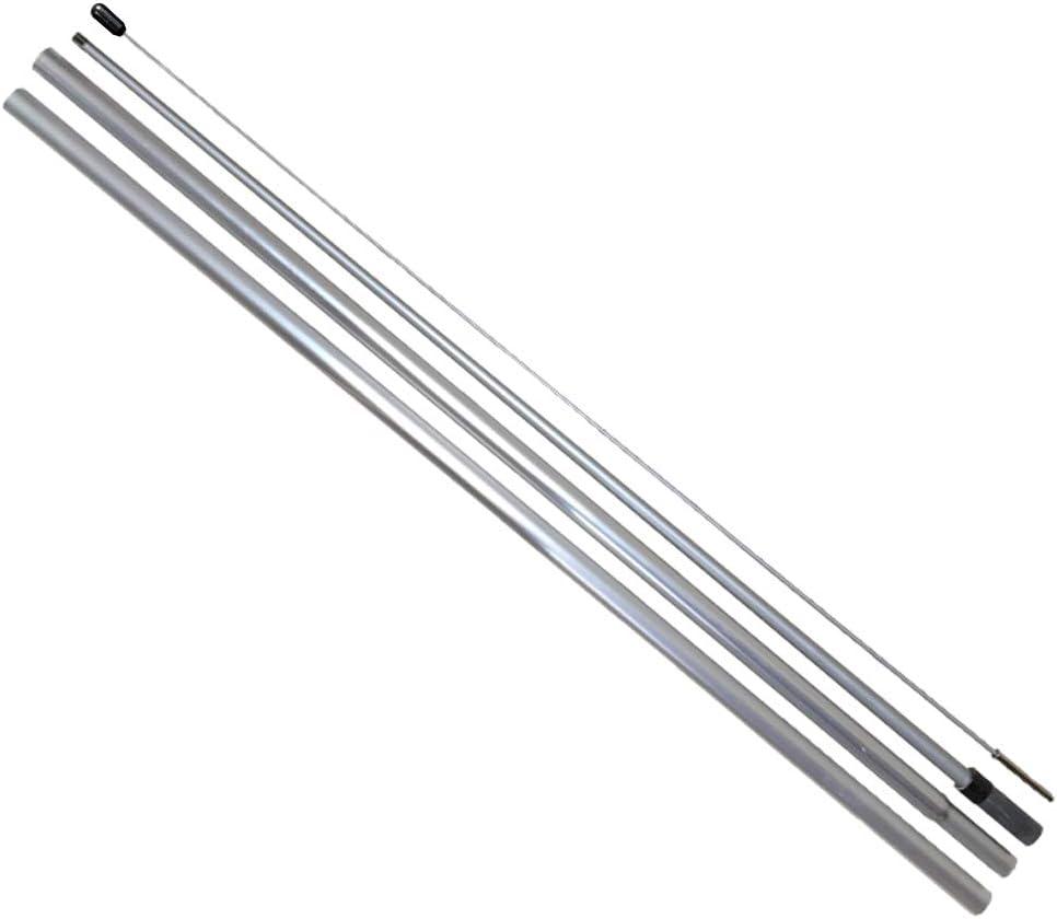 15 Foot Hybrid Feather Banner Pole For Flutter and Windless Flags, Silver