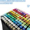 Zmcik 120 Colors Markers Art Markers for Kids and Adult Drawing Marker Dual Tip Coloring Painting Perfect for Boys Girls Students Gift
