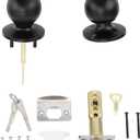  Door Knob,  Door Knob, 35MM to 55MM Thickness Door Hardwarehandle (Black)