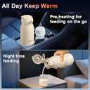 Portable Bottle Warmer, 17Oz Rechargeable & Fast Heating, Adjustable Temperature Control with Keep Warm, Cordless Water Warmer for Travel, Outdoor, Car