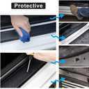4Pcs Car Door Sill Protector for Honda CR-V, Carbon Fiber Anti-Scratch Guard for Honda CRV Accessories - Self-Adhesive Car Door & Sill Protector -RED
