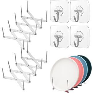 Pot And Pan Organizer Lid Rack, Expandable Adjustable Pans and Lids Organizetion, Stainless Steel, 2 Pack