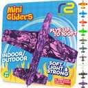 Foam Airplanes for Kids - Best Girl Toys Age 4 & Up - Engaging Toy for 7 Year Old Girl Birthday Gifts - Easter Stuffers for Girls All Ages - Fun Sports Toy & Party Favors & Outdoor Toys Age 6-8+ (Purple)
