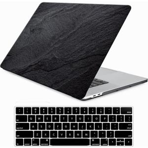 Funut for MacBook Air 13-inch Case 2022 2021 2020 2019 2018 Release M1 A2337/A2179/A1932, MacBook Air 2021 Case, Plastic Hard Shell Cover & Keyboard Cover for MacBook Air 13.3 inch, Black Marble