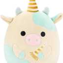 Squishmallows 2025 Original 8-Inch Happy Birthday Squad Plush - Collectible Soft & Squishy Mini Stuffed Animal Toy - Add to Your Squad - Gift for Kids, Girls & Boys (Belana Cow)