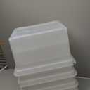 ECR4Kids Letter Size Deep Tray with Lid, Storage Bin, Clear, 4-Piece