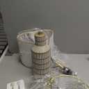 25" Modern 3-Way Dimmable Touch Control with USB A+C Ceramic Table Lamp for Living Room Bedroom Farmhouse Nightstand Bedside Brown, 1 Pack