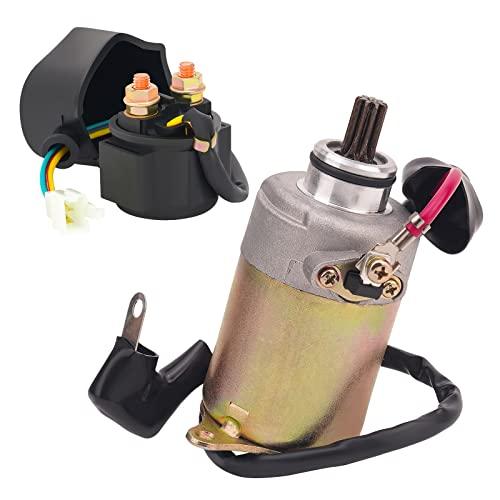 Road Passion Starter Solenoid Relay+Starter Motor for 4-Stroke GY6 Engine 250cc 200cc 150cc 50cc ATV Dirt Bikes Scooters Go Kart Fit for Taotao SUNL Coolster Baja Roketa 4 Wheelers Moped by BOOTOP