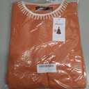 ZESICA Womens Casual 2 Piece Outfits Sweater Sets Long Sleeve Pullover Tops Wide Leg Pants Lounge Set (Orange, M)