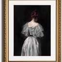 InSimSea Gold Picture Framed Wall Art, Living Room Bedroom Bathroom Seventeenth Century Lady Pictures Wall Decor, Canvas Print Art Home Decor, Antique Paintings with Frames 24x36inch