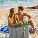 KMOUANTS Beach Bag Tray Holder Compatibility with Bogg Bag and Simple Modern Large BeachBag Beach Bags for Beach Bag Accessories (Color:Grey)