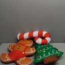 3 Pcs Christmas Decorative Throw Pillows 16 inch Christmas Tree Gingerbread Candy Cane Shaped Throw Pillows Cute Soft Christmas Stuffed Pillows for Sofa Couch Bed Room Decor (Red,green Christmas)