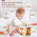hahaland Baby Tissue Box Toy - Baby Toys 6-12 Months Montessori Toys for 6 Month Old Must Haves - Babies Boy Girl Gifts 6 7 8 9 10 12 Month Old Sensory Pulling Play Scarf Toys 1 Year Old Birthday Gift