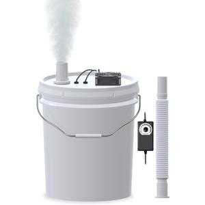 19L Large Capacity DIY Humidifier Kit - for Plants, Mushrooms, Grow Tents, Terrarium | Converts a 5-Gallon Bucket into a Cool Mist Humidifier, Extendable Hose, High Output & No-Leak (2 Foggers Kit)