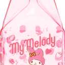 Silver Buffalo Sanrio Hello Kitty and Friends Featuring My Melody Strawberries Pink Glass Milk Cup, 11.9 Ounces