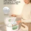 Momcozy New Baby Wipe Warmer, Large Capacity Wipe Dispenser Compatible with 60-80pcs,10-Min Fast Heating,4 Temperature Modes,Innovative Spring Design,Silicone&Top Seals,Even Heating,3-Level Nightlight