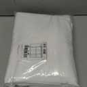 RYB HOME White Curtains Drapes - Room Darkening Window Curtains Thermal Insulated Bedroom Half Blackout Drapes for Living Room Kids Nursery, 42 x 45 inches Long, Pure White, 1 Pair