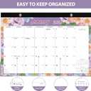 10 x 2026 Desk Calendar, Large Desktop/Wall Monthly Calendar (Jan. 2026 - Jun. 2027) 17'' x 12'' School Year Desk Planner for Teacher Family School Office Supplies (Purple)