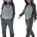 Adult Onesie Pajamas Halloween Costume One-Piece Slim Fit Sleepwear Cosplay Suit for Mens Womens